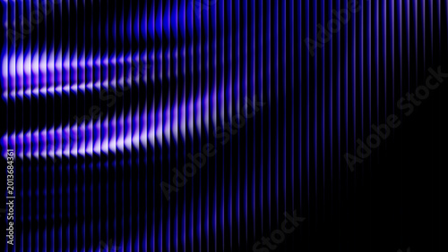 Abstract neon purple vertical light streaks creating dynamic wave patterns on a dark background for modern digital technology and futuristic connectivity concepts