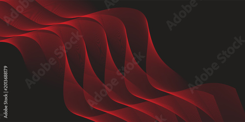 Photos Elegant flowing crimson waves dance gracefully across mysterious black canvas in