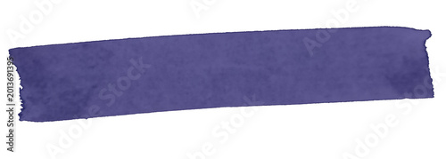 Photos Navy Blue Paper Tape Strip Isolated on Transparent Background