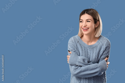 Beautiful happy young woman...
