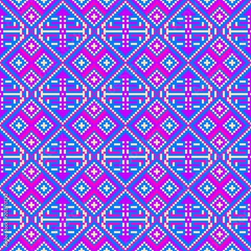 pixel art seamless geometric pattern