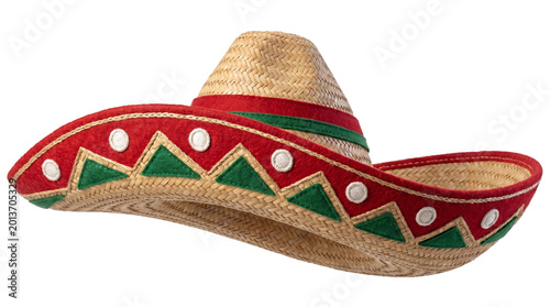 Traditional Mexican Sombrero Hat on transparent background PNG