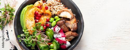 Bild auf Leinwand Vegetarian dish. Healthy food concept.