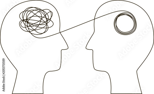 Tableau sur toile Mental health concepts