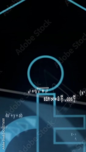 Vertical video: Pen nib appearing, drawing hex network, connecting STEM icons, visualizing concepts