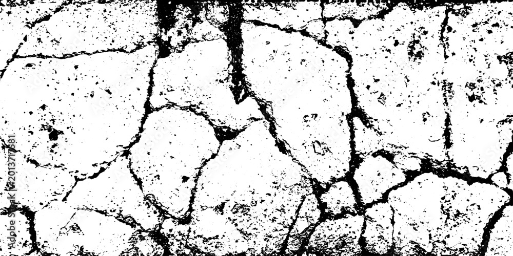 Fototapeta premium abstract halftone Distressed overlay texture cracked concrete, stone or asphalt. grunge background