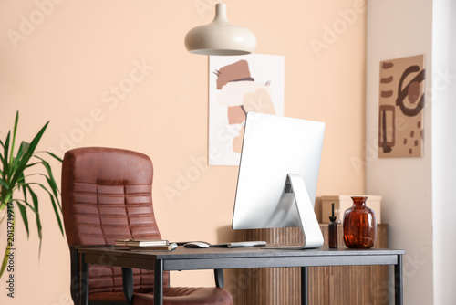 Interior of modern office w...