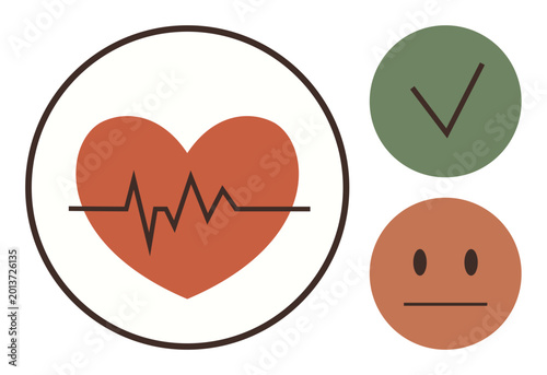 Bild auf Leinwand Health, wellness, medical evaluation, decision-making, emotional analysis, lifestyle balance
