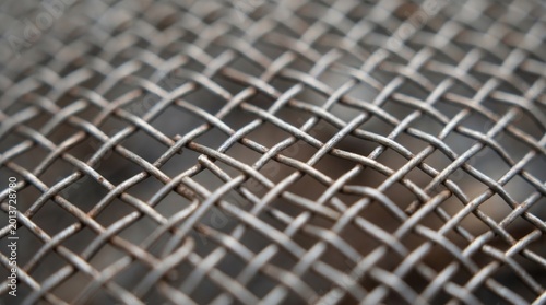 Woven Industrial Metal Wire Mesh Grid Texture Background Detail