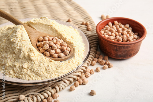Plate of chickpea flour and...