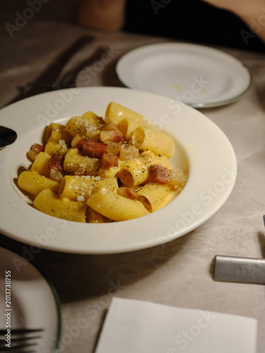 pasta with pork and cheese