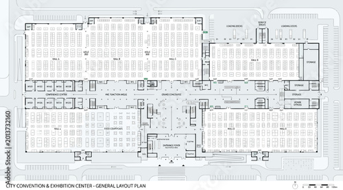 Photos General layout plan of a city convention and exhibition center detailed architec