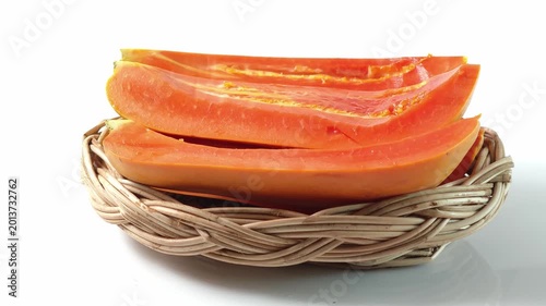 Close-up of a ripe papaya