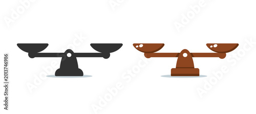Fotografie Balance Scale Icon Equality and Measurement Concept