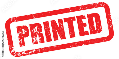 Red rubber stamp vector with printed text effect isolated on transparent background