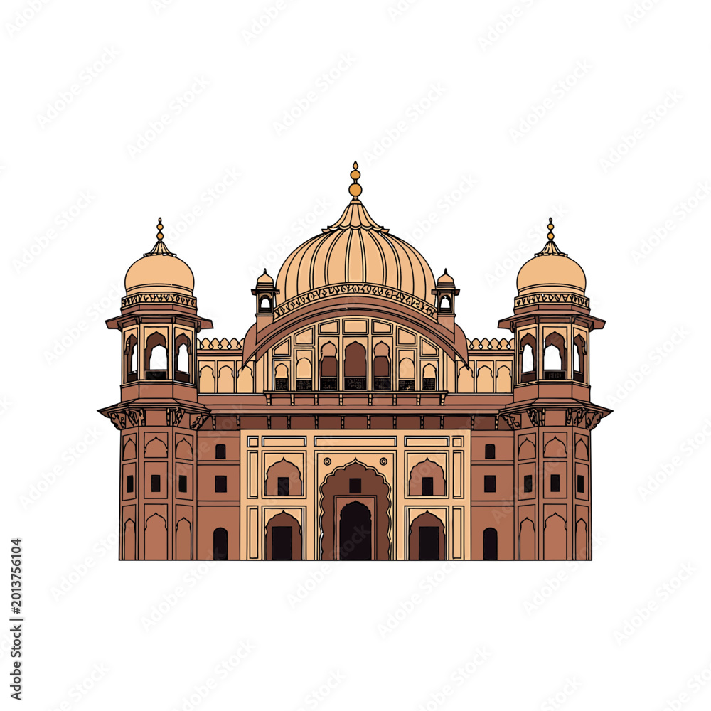 Obraz premium Historic Mughal Monument with Traditional Indian Domes