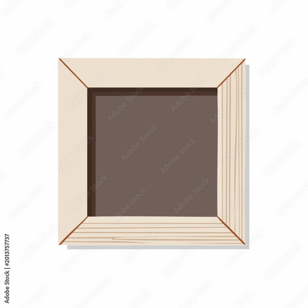 Fototapeta premium Simple wooden picture frame with dark center