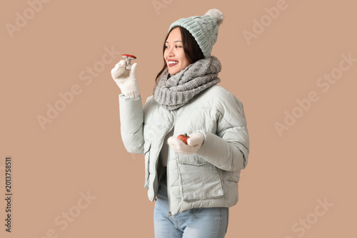 Beautiful young Asian woman...