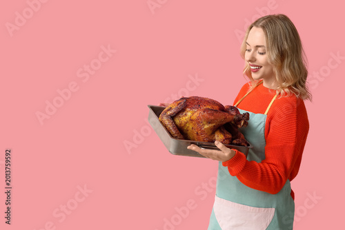 Beautiful young woman with ...