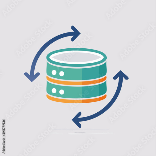 Database Synchronization and Backup Icon