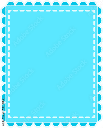 Scalloped frame with dashed border