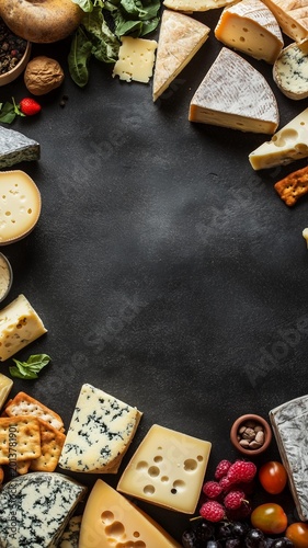 cheese selection border background