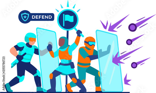 Multiplayer Online Battle Scene Illustration