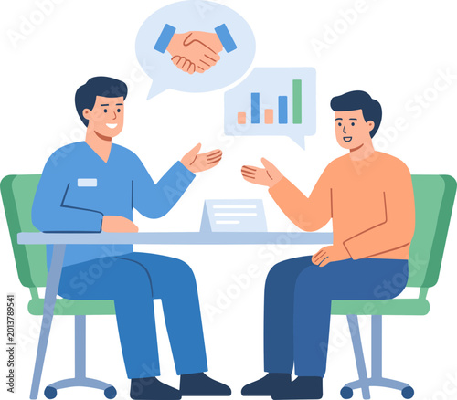 Physical Therapy Rehabilitation Session Illustration