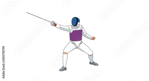 Fotografía Fencer Lunging