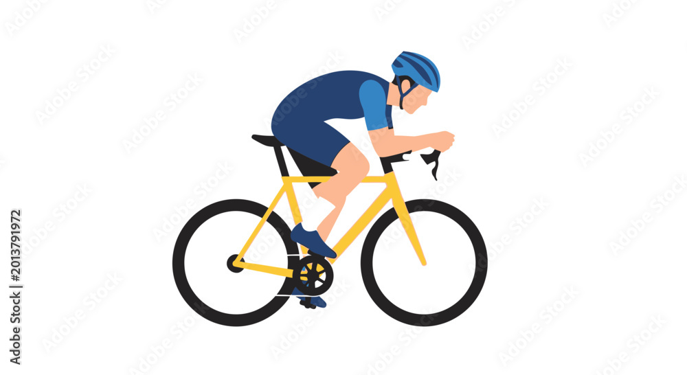 Naklejka premium Cyclist Racing Bicycle