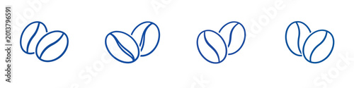 Tableau sur toile Coffee bean line art vector