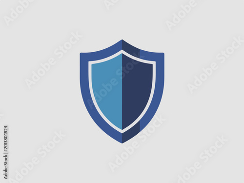 Free Download Blue shield icon simple flat vector symbol for security and protection concepts isolated on a light gray background - GFXLoad