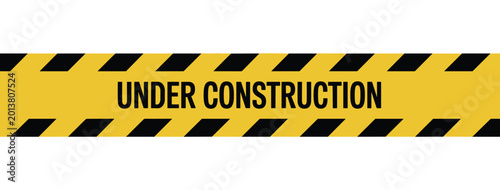 Quadro su tela Construction Warning: Bold 'Under Construction' sign emphasizes a workspace warning