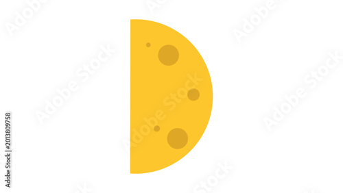 Foto Half Moon Vector Icon Featuring a Precise Crescent Shape in a Minimalist Hand-Drawn Outline Illustration for Modern Celestial Designs and Scalable Night Sky Graphics with Clean Minimal Lines
