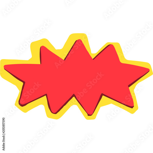 Red Comic Explosion Speech Bubble