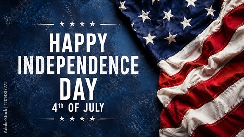 Happy independence day 4th of july american flag celebration