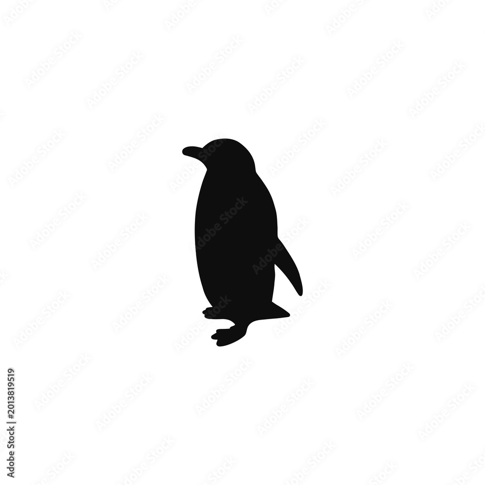 Obraz premium Penguin Silhouette Icon for Wildlife and Nature