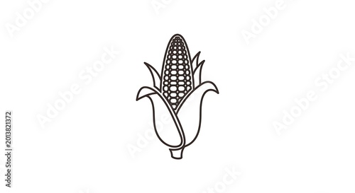 Outline of a corn cob
