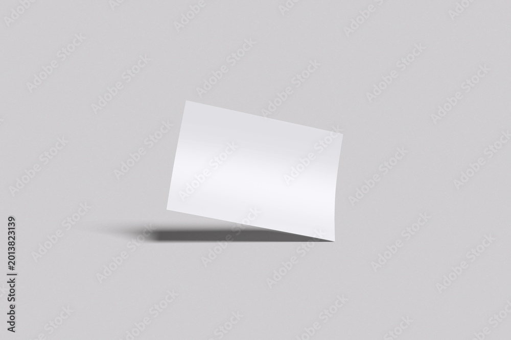 Naklejka premium A5 Landscape Flyer Blank