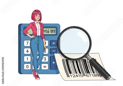 Analyzing barcode with calculator for inventory management