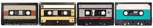 Fotografía A fascinating retro collection of several classic audio cassette tapes