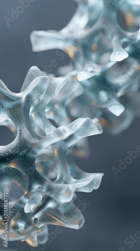 Coral-like structures made from translucent synthetic polymers with soft internal light scattering. Ocean-inspired futuristic forms blend organic beauty with advanced materials.