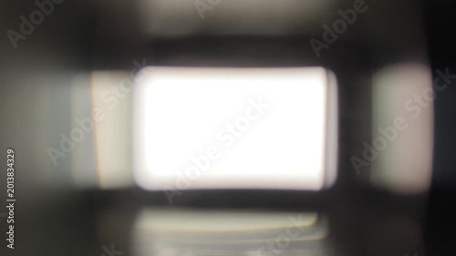 Retro or vintage video style abstract background texture graphic design with white background and copy space. View through 80s and 90s old film camera viewfinder concept.