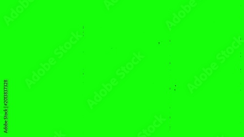 Old film grain scratches for video. Classic analog texture, dust, scratches, and cinematic retro motion effect on green screen background. 