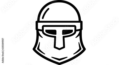 Stylized helmet illustration vector design for various creative projects