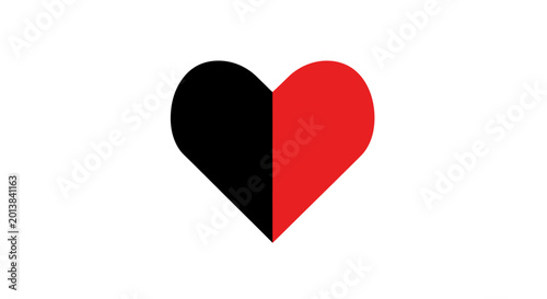 Fotografía Split heart symbol