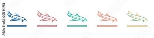 Photos Landing Icon Set Multiple Style Collection