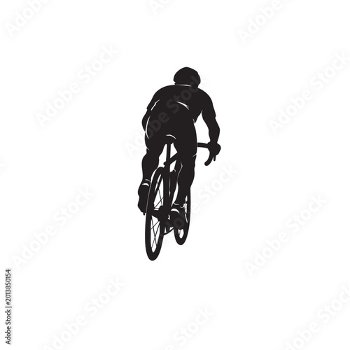 Mountain Bike Rider Silhouette Vector