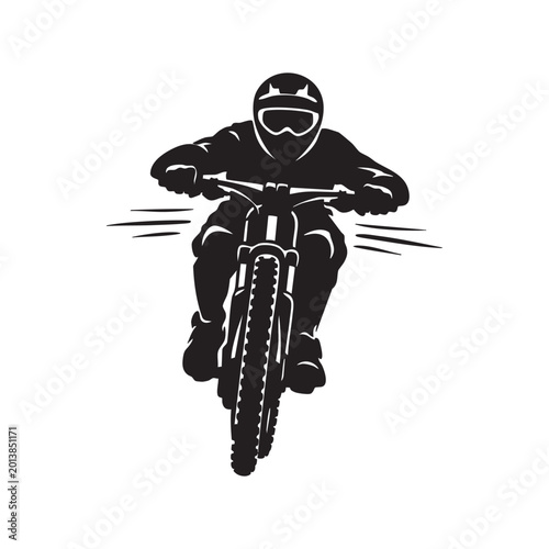 Mountain Bike Rider Silhouette Vector