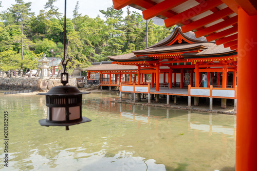 Konstfotografi Traditional buildings of Itsukushima shrine in Miyajima, near Hiroshima